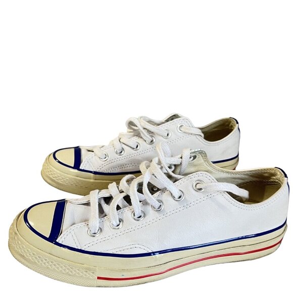 Converse Shoes - Converse Unisex Vintage Leather White/Blue Size W7 M5